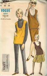 6286 64 VOG U-OVRBLOUSE,FIT BELL PANTS,ST-PLT SKIRT PATTERN 12